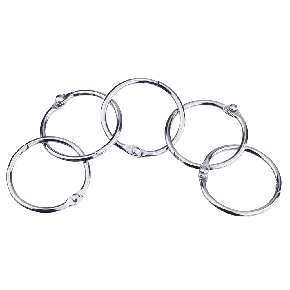 5Pcs 1.2 inches/30mm Loose Leaf Binder Rings, Nickel Plated Book Rings