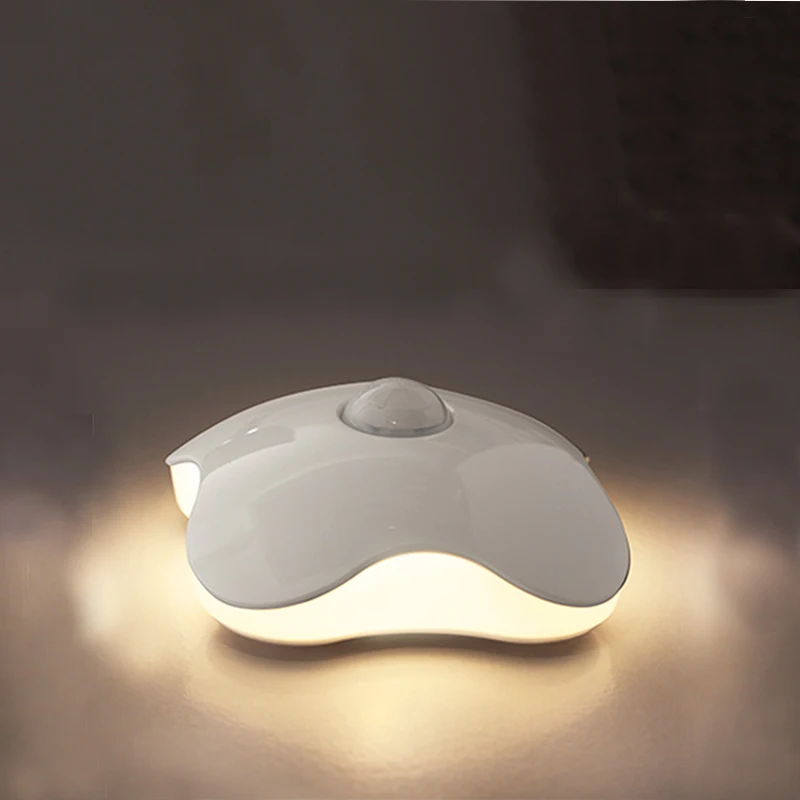 LED Sensor Night Light Battery Powered LED Bed Bedside ...