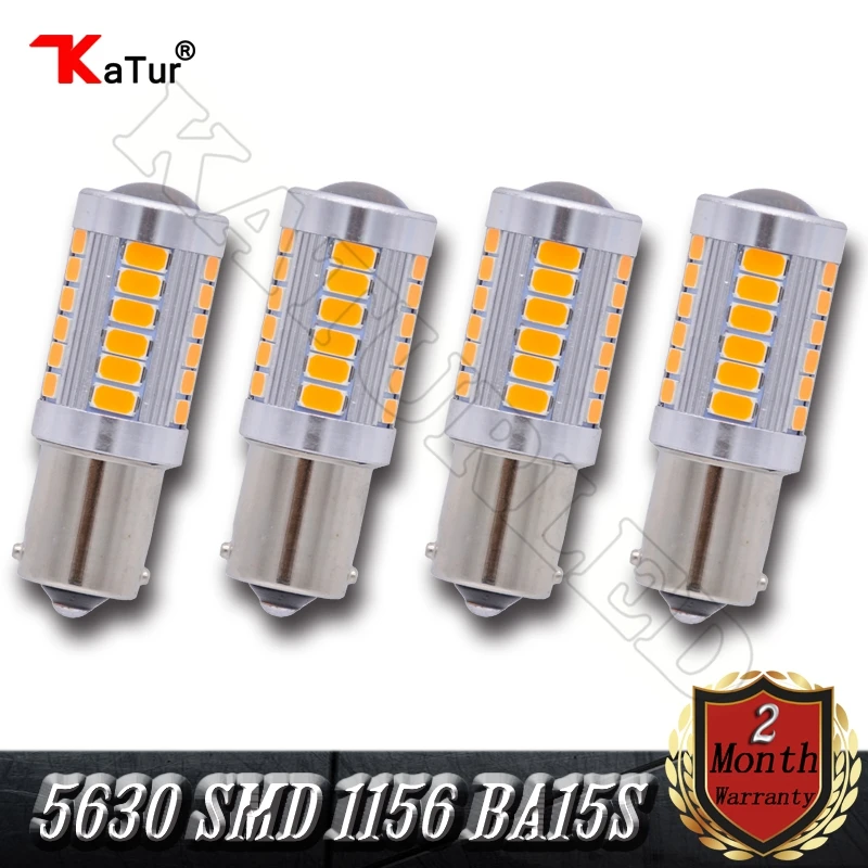 

4 Pieces 5630 SMD 1156 BA15S P21W Led Car Light 33 LED Bulbs RV Camper Corner Stop Parking Backup Reserve Light White Red Amber
