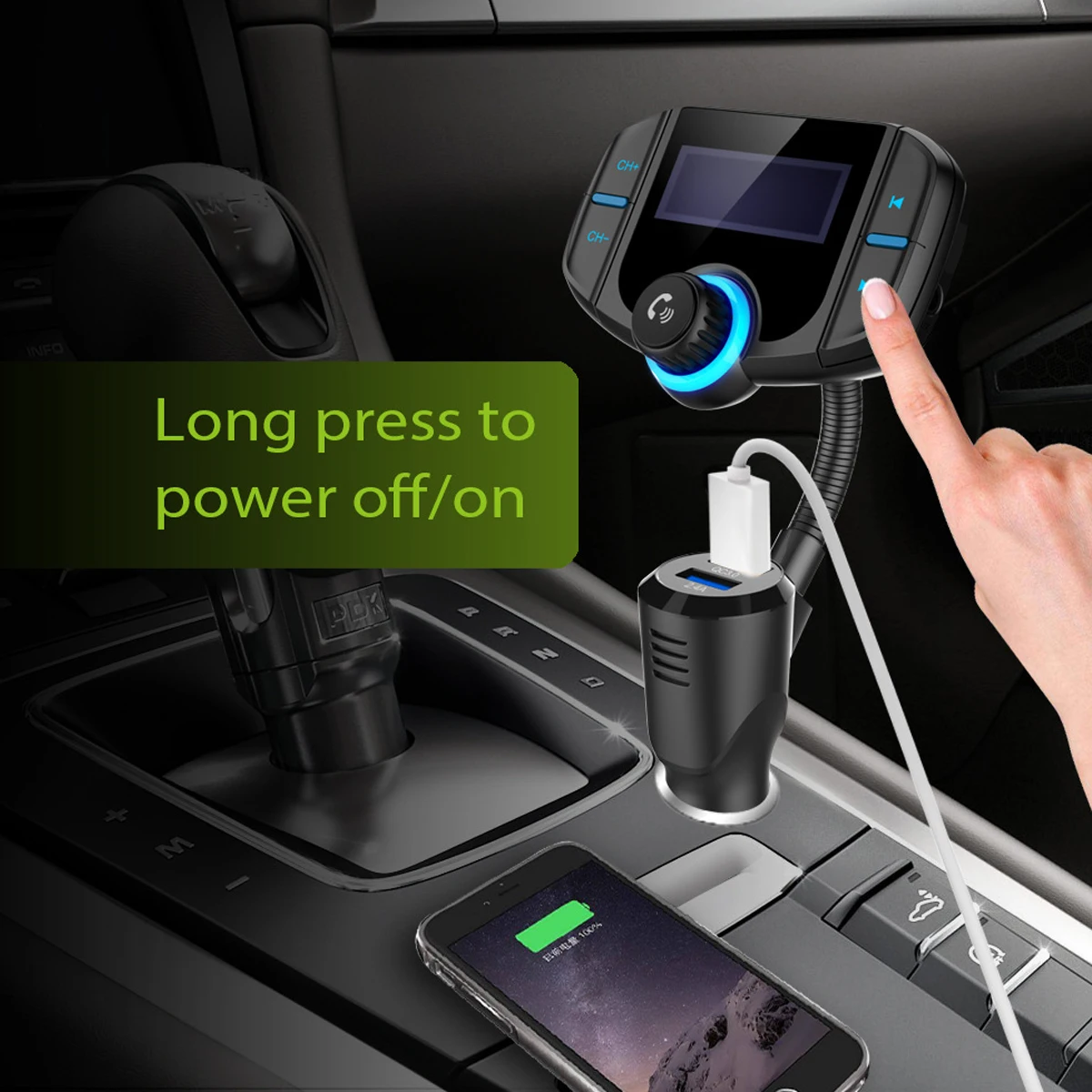 BT70 quick charge 3 0 Автомобильное зарядное устройство Handsfree Bluetooth fm передатчик