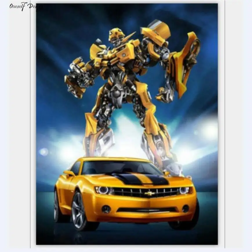 

New 5D DIY Diamond Painting Super Sports Bumblebee Car Diamond Painting Embroidery Home Decor Mosaic Wall Sticker Gift To Kids