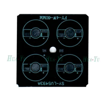 

4 leds 60x60mm aluminum plate base for 1W 3W bead, LED PCB board, Heat sink board for bulb light,road light, floodlight etc
