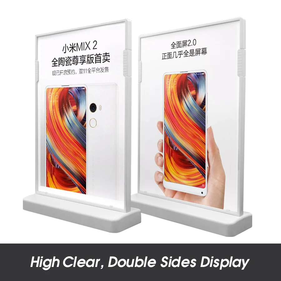 

100*200MM Clear Waterproof Acrylic Restaurant Table Menu Board Sign Holder Stand Price Tag Holders Display Rack Picture Frame