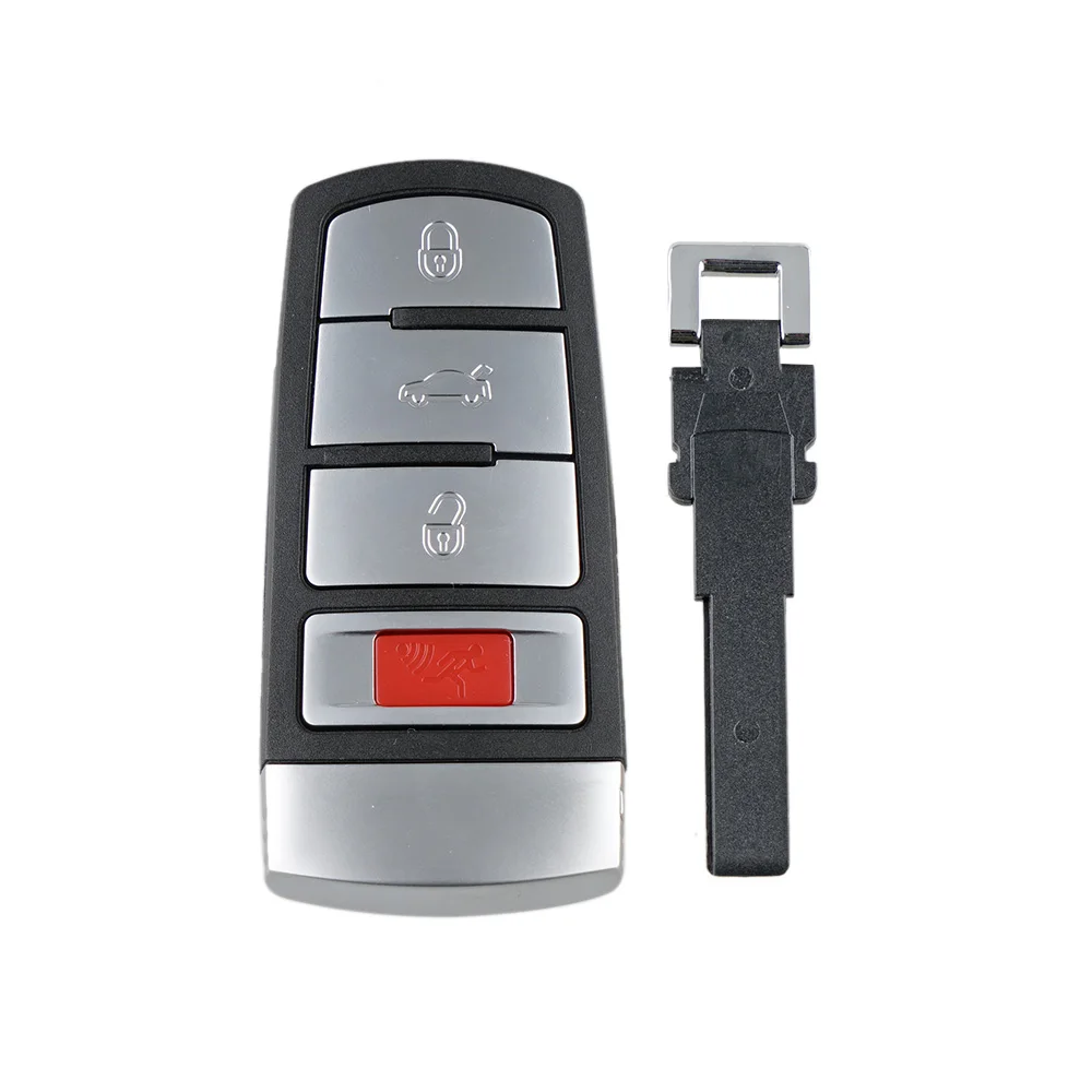 

Replacement car key shell Remote Smart Prox Key Keyless Case Housing Shell 4 Buttons fob case for Volkswagen 2006-2010 Passat
