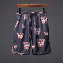 Бренд seestern стиль летняя мода цветок розовые шорты с буквенным принтом W животных пчелы мужские пляжные шорты классического черного цвета