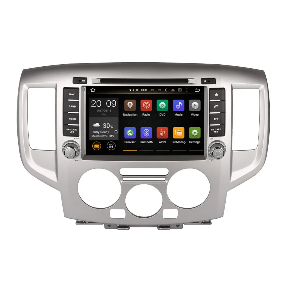 Cheap 8 Inch Android 8.0 Octa Core 4GB RAM Car GPS Navigation For Nissan NV200 2009- Car Radio Stereo DVD Multimedia Player WIFI 3