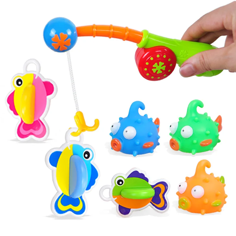 Buy Funny Kids Bath Fishing Game Toys With Fishing Rod