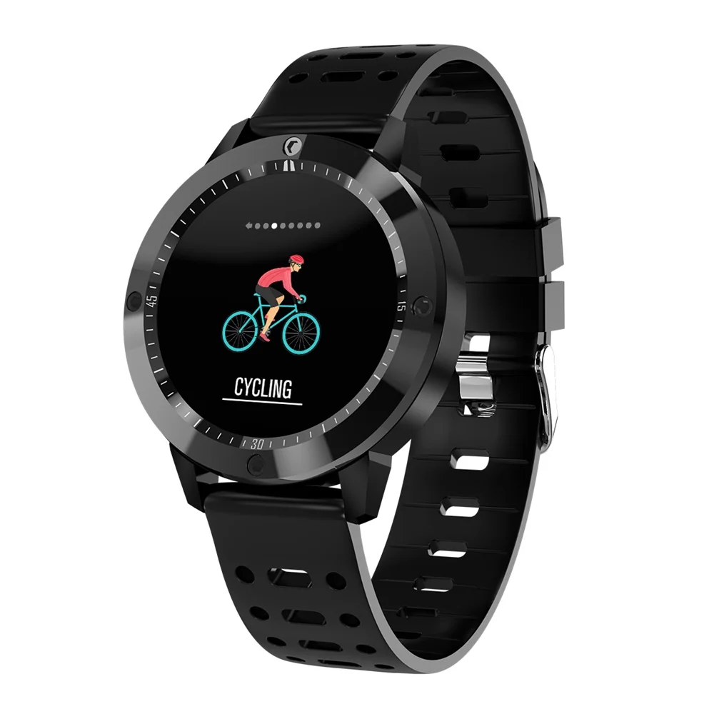 696 CF58 Смарт часы дизайн сердечного ритма мониторы приборы для измерения артериального давления плавание трекер спортивные Smartwatch - Цвет: Black