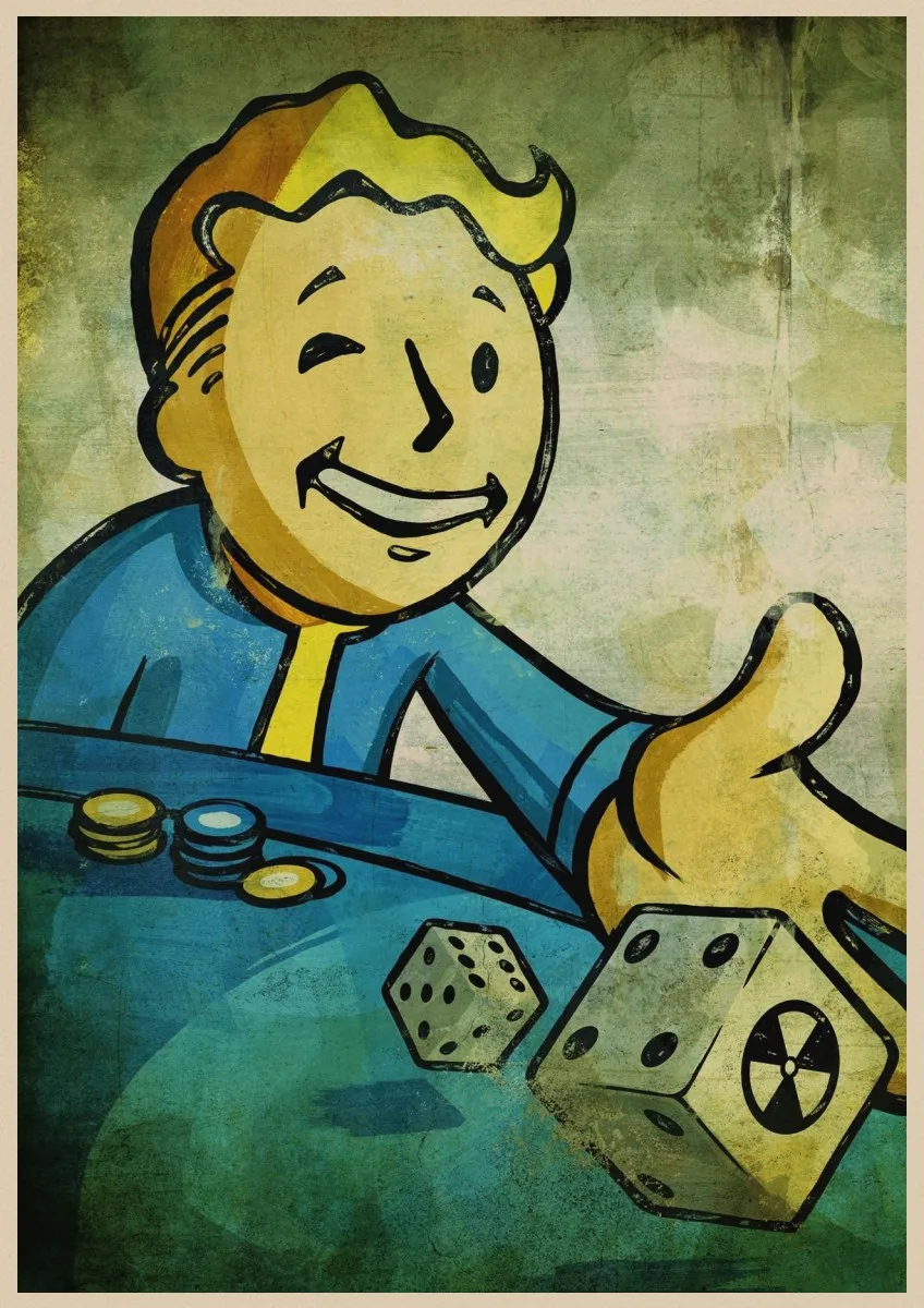Fallout 3 4 игровой постер серия игра Ретро фотобумага Бар Кафе домашний декор