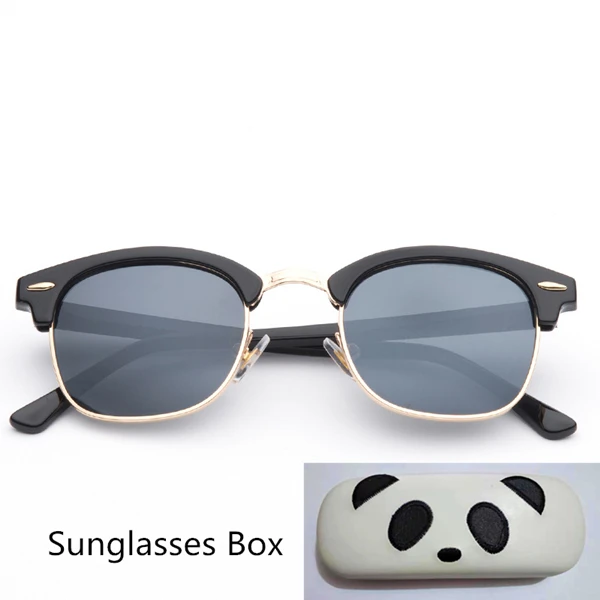 Óculos De Sol дети медная рамка солнцезащитные очки малышей Круглые Солнцезащитные очки для мальчиков и девочек оттенки объектива UV400 очки с коробкой - Цвет линз: Bright grey
