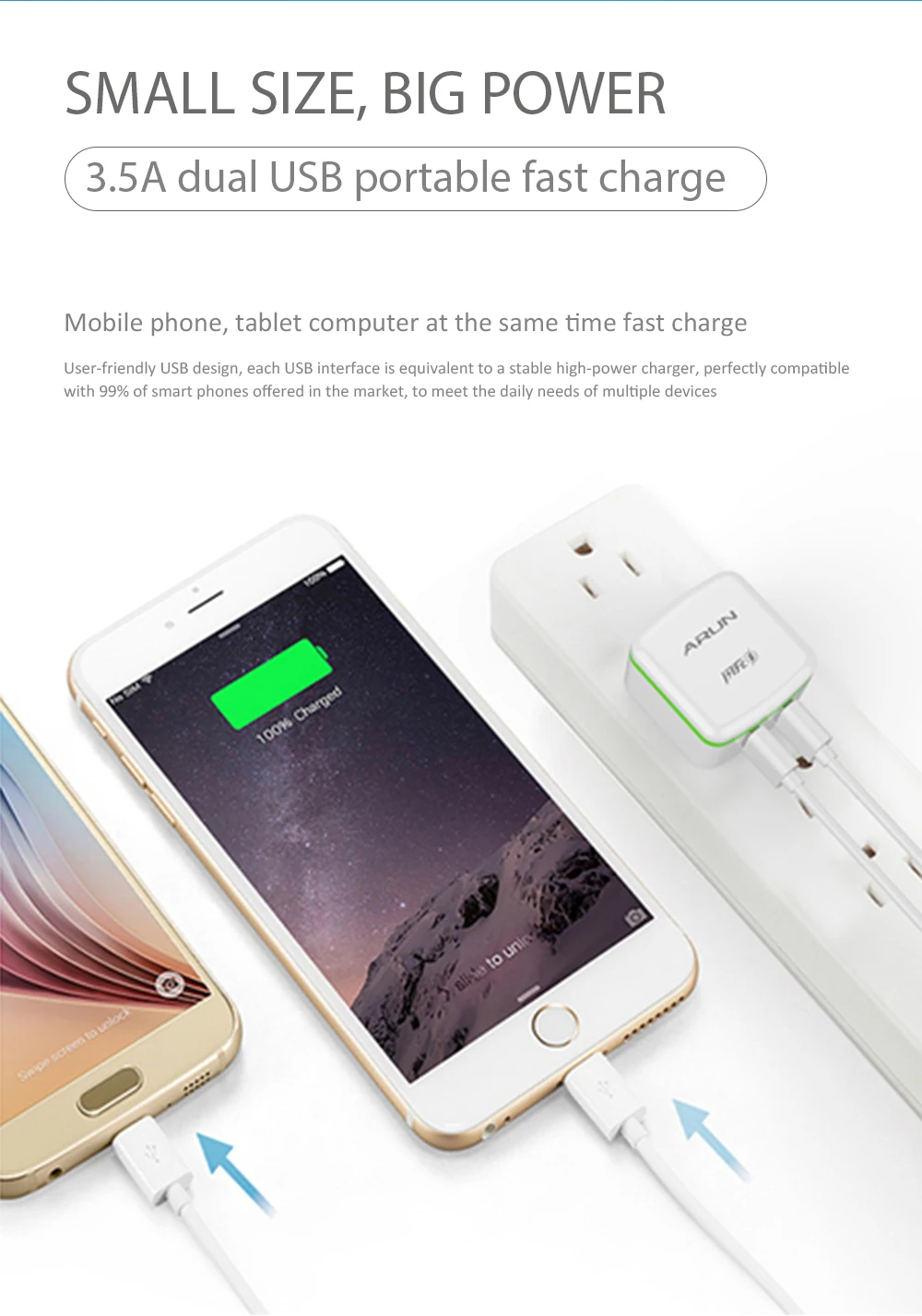 ARUN U206 USB Charger (2)