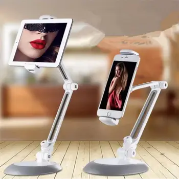 

Desktop Tablet Stand Screen 360 Rotating Arm Multiple Rotation Lazy People Aluminum Holder for iPad iPhone 4-11 inch