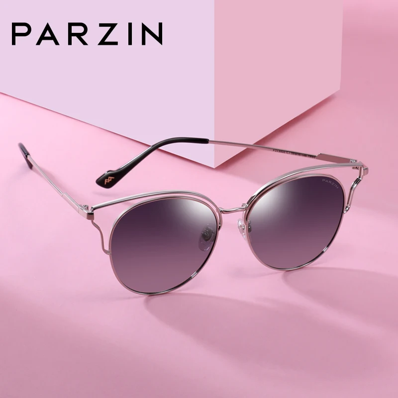 

PARZIN Latest Metal UV400 Polarized Sunglasses For Driver 2019 Women Fashion Mirror Lens Summer Eyewear With Accesssories 9900