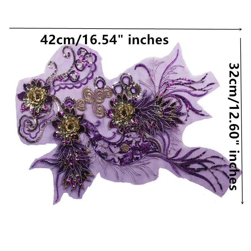 5 шт. Кружевная аппликация для вышивки с блестками|embroidery applique|sewing goldapplique embroidery |