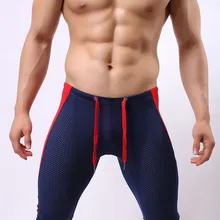 Хит! Мужские повседневные шорты до колена с дышащей сеткой для бодибилдинга, сексуальные прозрачные шорты