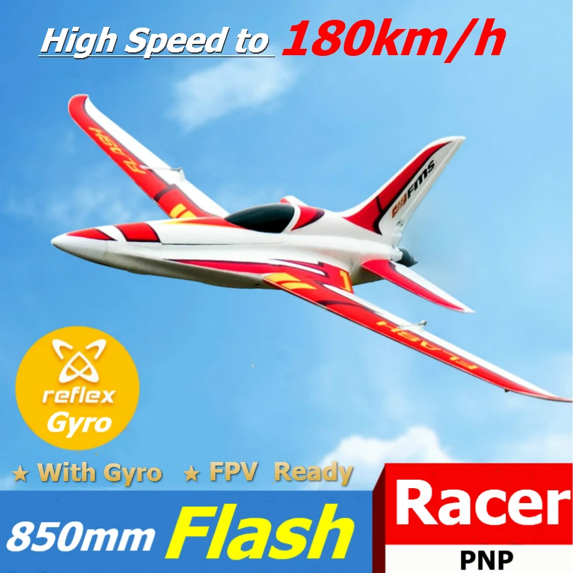 Радиоуправляемый самолет FMS 850 мм Flash Racing Racer высокая скорость до 180 км/ч FPV готов с