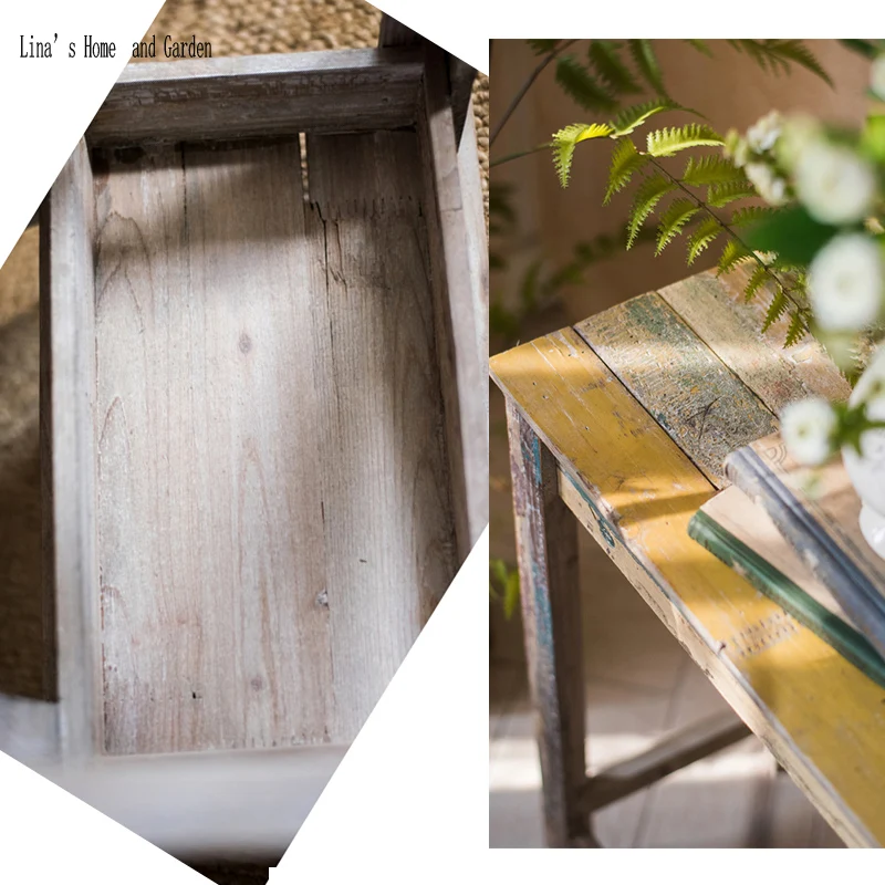 beautiful distressed shabby handmade wooden antique nesting side tables (5)
