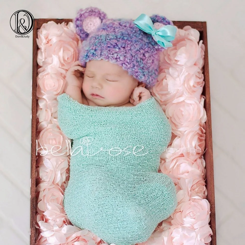5pcs/lot Stretch Knit Wraps Newborn Photography Baby Stretch Rayon Baby