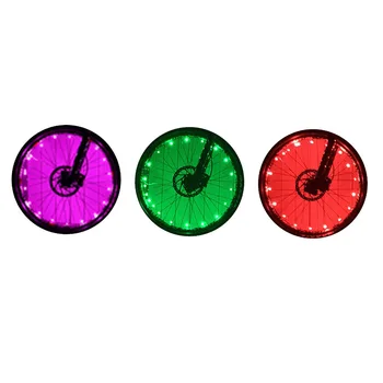 

Leadbike 6 Color USB Rechargeable 20 LED Colorful Bike Wheel Light MTB Road Bicycle Signal Tire Wheel Spoke Rear Bicycle Lights