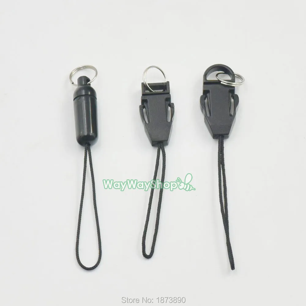 

200 Pcs Lanyard Wrist Strap Lariat Handy Detachable Pd1 for Mobile phone USB Black 3 Style choise