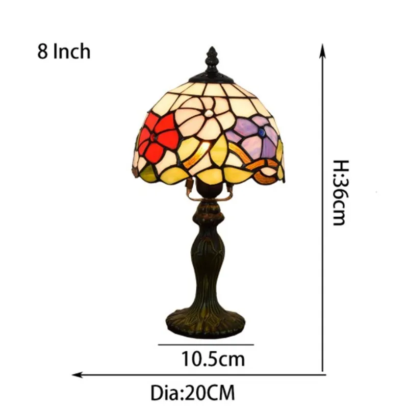 Красочные витражные настольные лампы в богемном стиле, Европейский дизайн, светодиодный, винтажный, настольная лампа для спальни, прикроватная декоративная лампа, AC110V 220V
