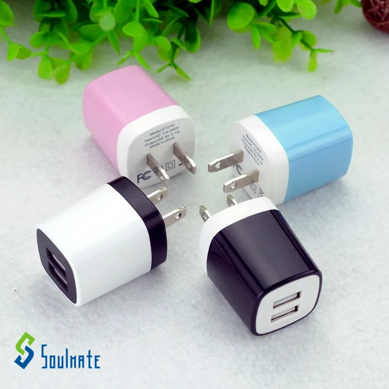 Soulmate usb charger 2a dual for all mobile phone home travel samsung galary s6 edge xiaomi roidmi htc ST270 | Мобильные телефоны и