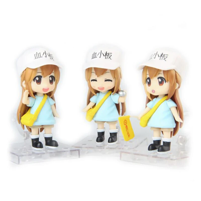 

Anime figure Cells At Work Platelet nendoroid Mini Action Figure painted figure Hataraku Saibou White Blood Cell PVC figure Toys