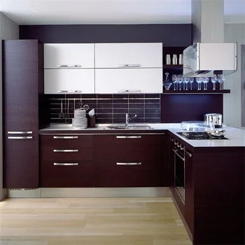

High gloss Lacquer home furniture kitchen cabinet U-shaped HPL Kitchen Cabinets