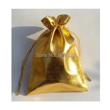 100 шт./лот 11x16 см золото Розничная Ювелирные Большой Velvet Подарочная упаковка Сумки и Чехлы