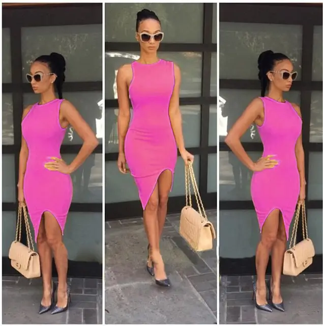 Pencil Dresses Summer Cotton Dress 