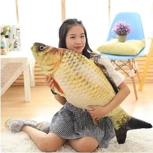 Декоративная подушка в форме большой рыбы, подушка с внутренним декором для дома, мультяшный диван, игрушки для сна, 23