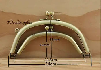 

Double purse frame glue on clasp clip anti bronze 5 1/4 inch x 2 1/2 inch Z104