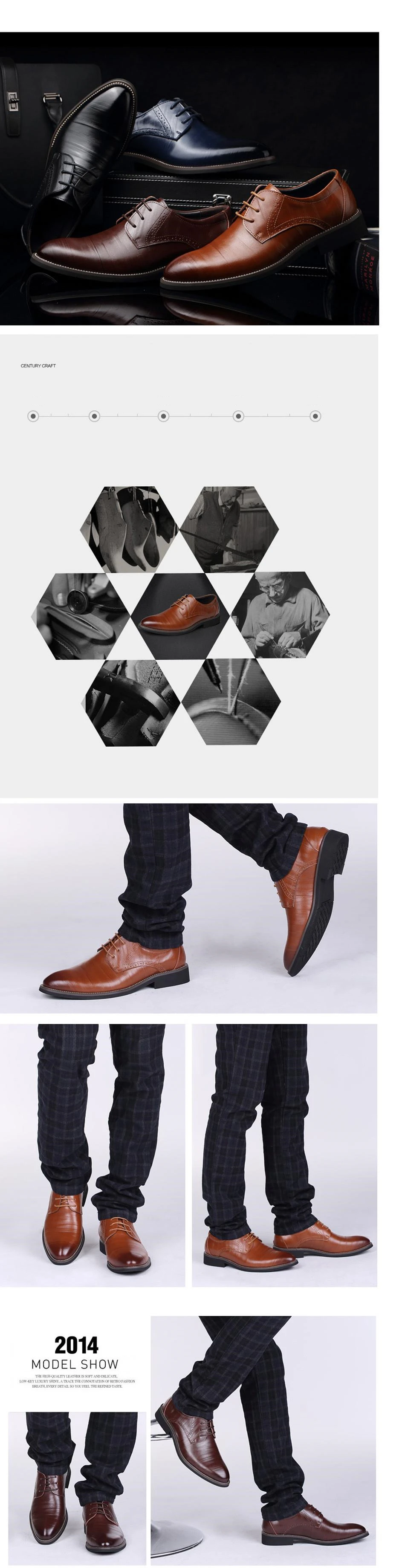 MIUBU Plus Ukuran 38 45 Pria Sepatu Kulit Fashion Wedding Sepatu 1 Sepatu Pria aksesoris lainnya tidak termasuk