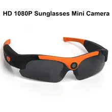 Горячие hd 1080 P солнцезащитные очки мини камеры широкоугольный 120 градусов черный/orange mini dv видеокамеры dvr видеокамера камера smart очки sm16