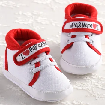 

Classic I Love PaPa MaMa Baby Boys Girls Canvas Sneaker Shoes Infants Toddler Newborn Crib Bebe Shoes