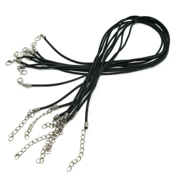 

25 X Leather Round Thong Gorgeous Necklace Cords Lobster Clasp Jewellery Making