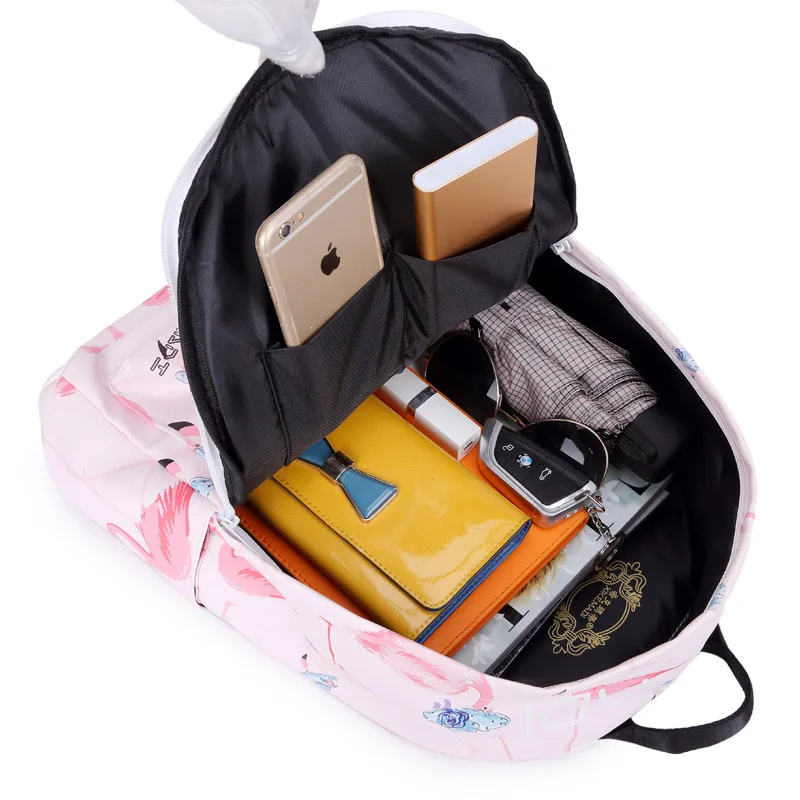 New ladys mountaineering bag casual printing shoulder bag Pink women sports bag 3 sizes waterproof sports travel backpack B31