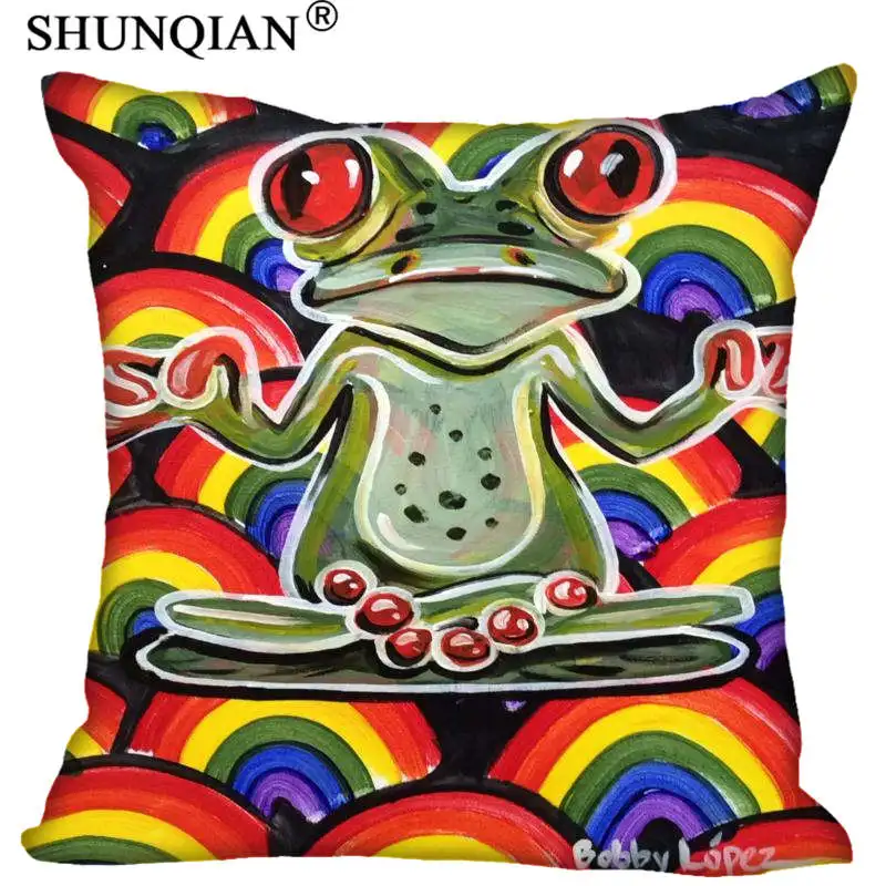 Pillowcase Новое поступление лягушка живопись Наволочки на молнии заказ Наволочка более Размеры пользовательские ваш образ подарок - Цвет: Pillowcase