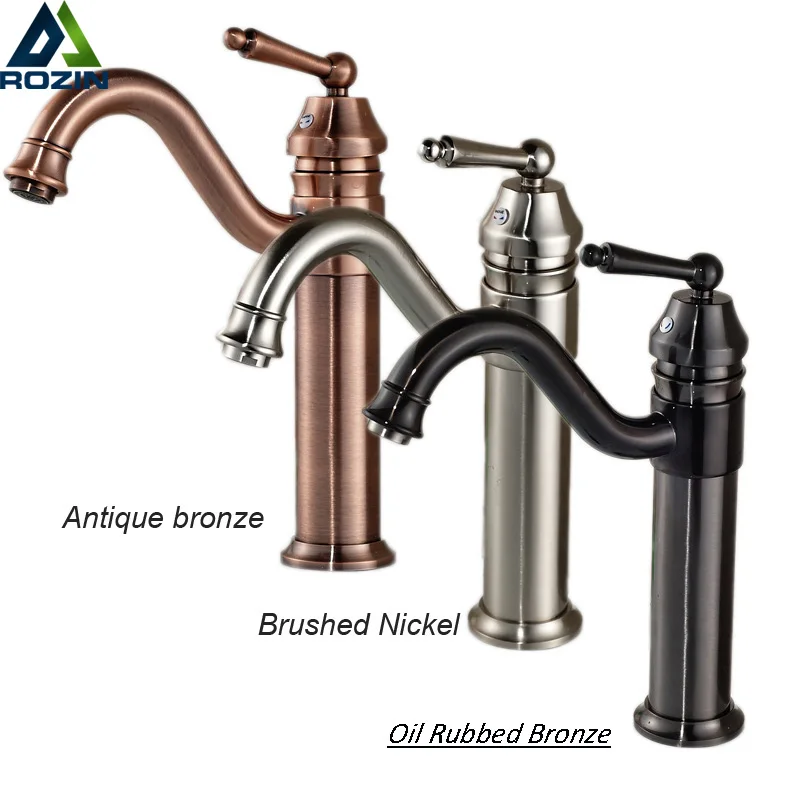 

Single Handle Bathroom Kitchen Mixer Taps Centerset Single Hole Hot and Cold Water Basin Vessel Sink Faucet