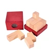 IQ Wooden Soma Cube Red Wooden Box with Cube Puzzle Logic Brain Teaser Wood Game Toys 3D Puzzles for Teens Adults Children Gifts 2