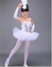 Vestido do do bailarina profissional, vestido de balé branco com tutu meninas