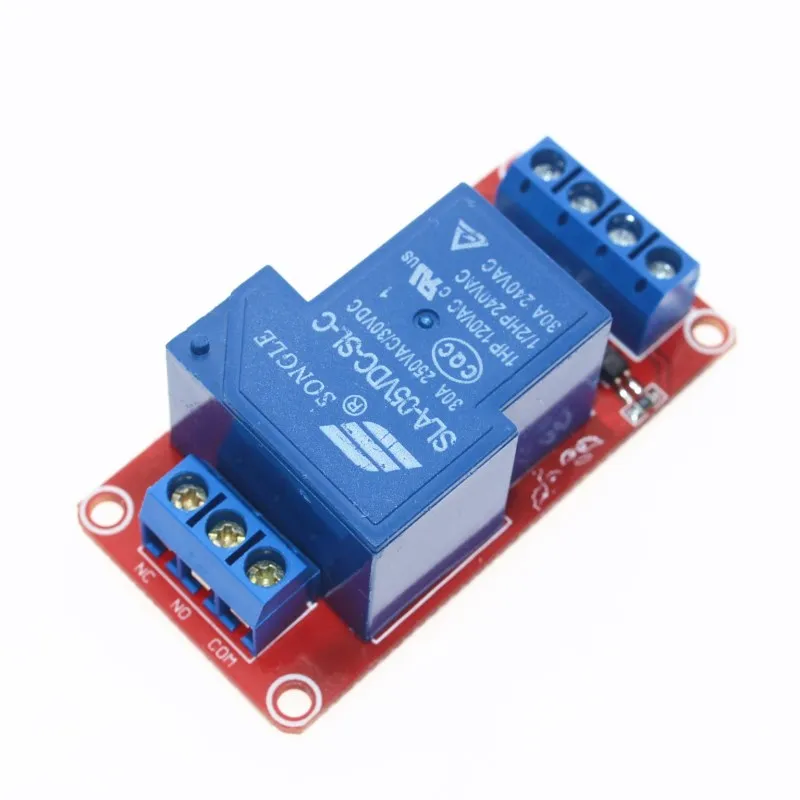 

5pcs 5V 30A Two-way isolation relay module High/low level trigger 5V 30A 1-Channel Relay Module+Electronic With Optocoupler