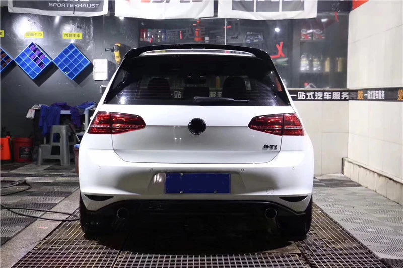 For Volkswagen Golf 7 Golf 7.5 MK7 MK7.5- Spoiler ABS three-section large racing wing primer black white spoiler