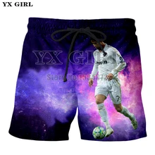 YX Girl character одежда Криштиано Роналду 3d печатных шорты мужские летние короткие брюки пляжные мужские s Шорты Унисекс шорты для бега