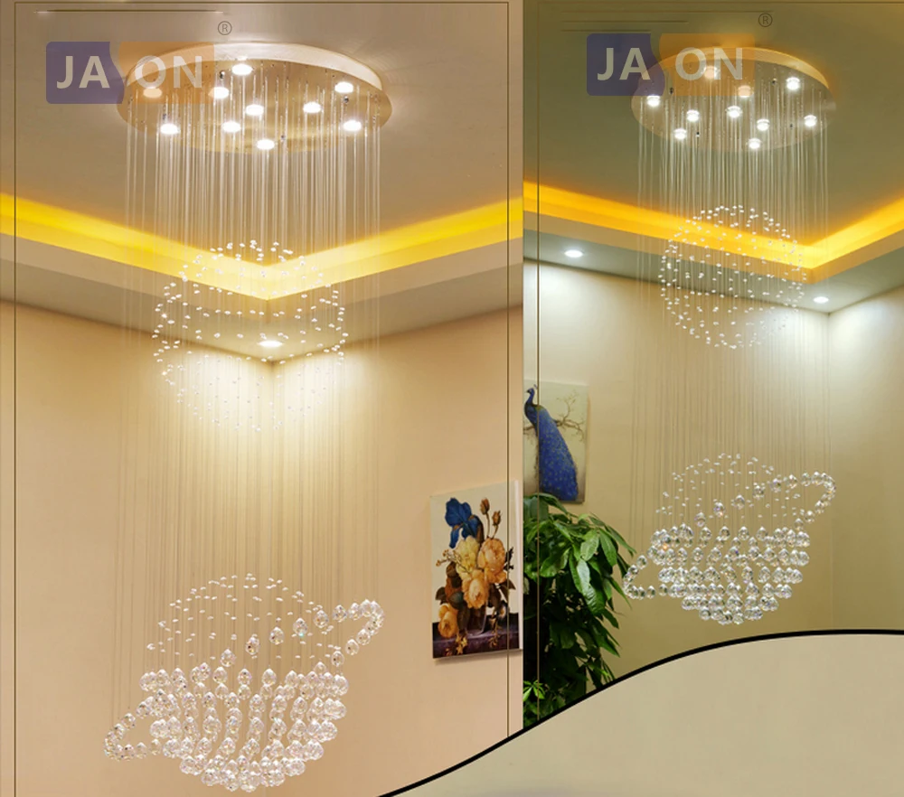 Emissor de Luz Globo de Cristal de Aço Conduziu a Lâmpada. Emissor de Luz. Luzes de Teto. Luz de Teto Lâmpada de Teto para Escadaria Diodo Inoxidável Moderno Led. Hall G10 . 11 Luzes de teto
