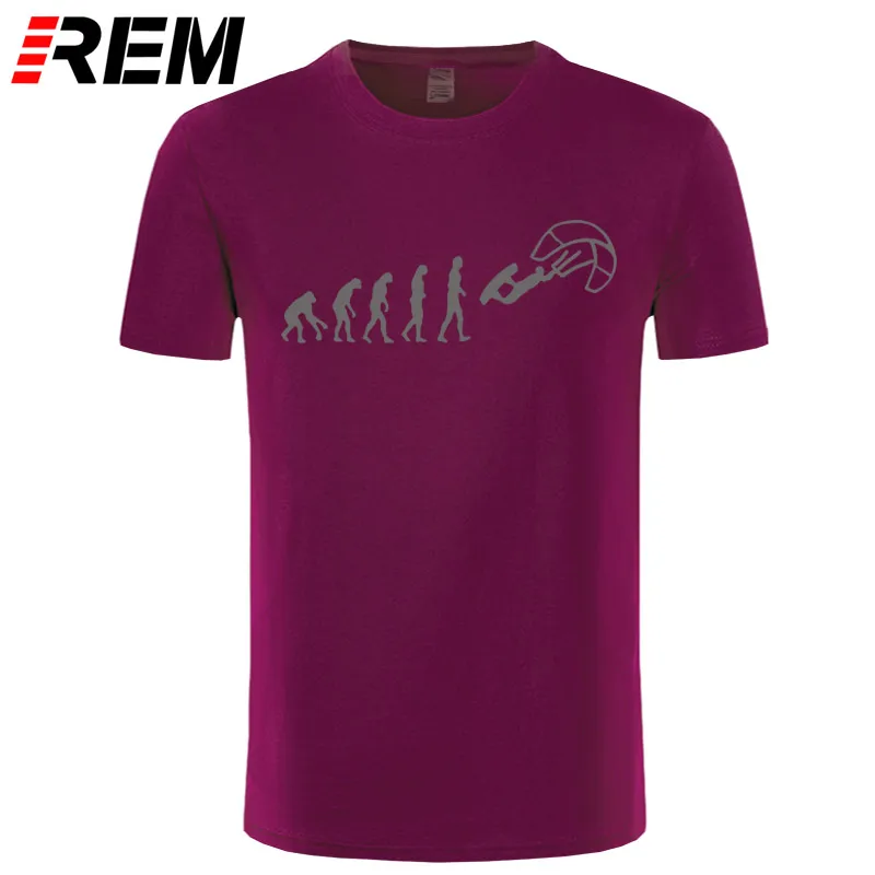 REM Funny Kitesurf Shirt-Kite Surfinger Evolution Kite Boarding, хлопок, футболка классная с принтом, облегающая футболка с буквенным принтом - Цвет: maroon gray