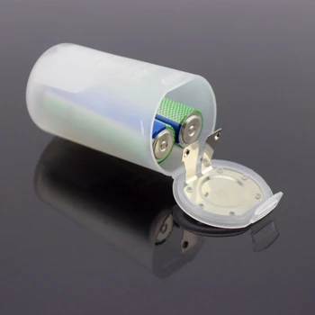 

AA to D Battery Adapter Holder Transparent Converter Case Box