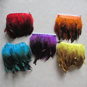 

rooster tail feather cloth side multicoloured DIY 10meter wholesale sell 15-20cm 6-8 inch Christmas tree decorations accessories