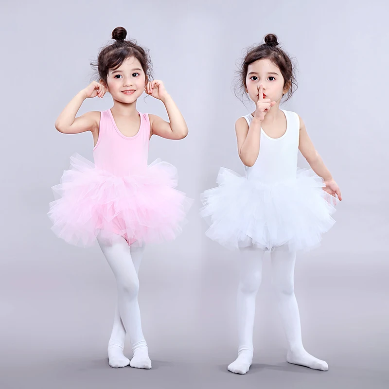 Балетное танцевальное платье для девочек белое Пышное Бальное Платье-пачка для маленьких девочек, костюм для выступлений vestidos faldas infantil meninas