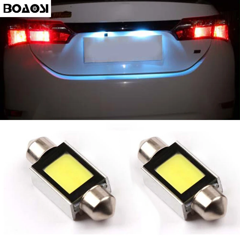 

BOAOSI 2x Canbus No Error 36MM C5W LED License Plate Light For AUDI A4 A2 A3 8L 8P B5 B6 A6 4B A8 D2 TT Q7 4F